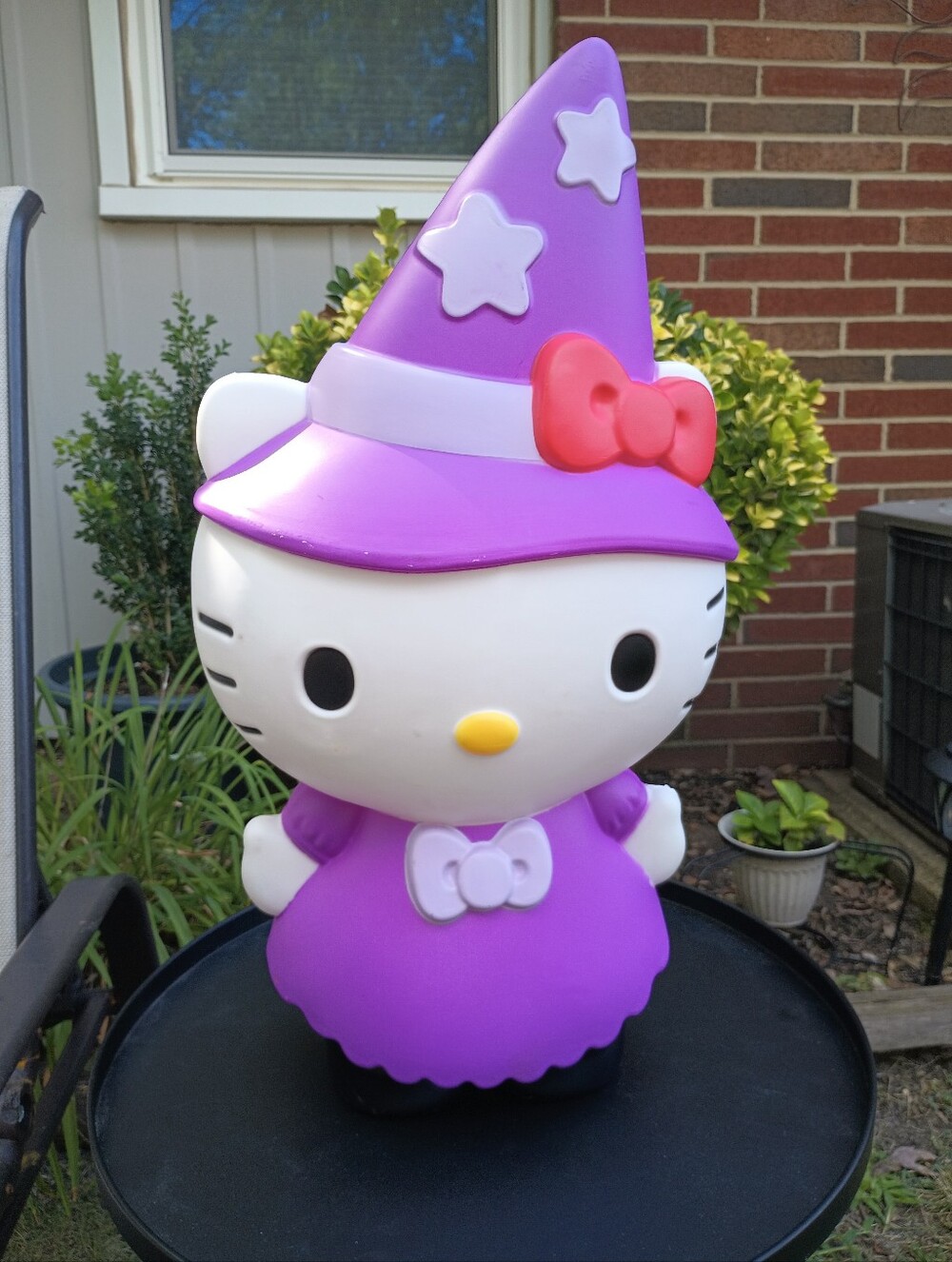 Hello Kitty Purple Witch Party Figure with Pink Bow